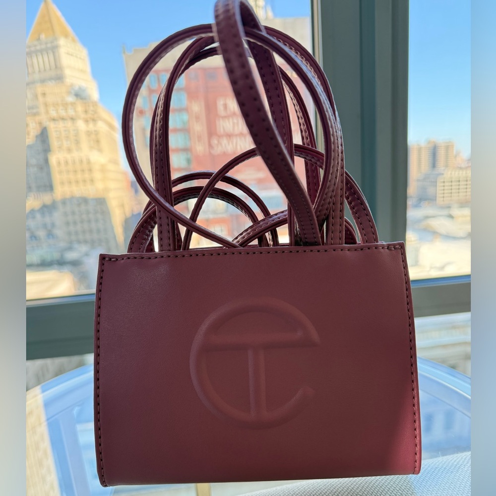 TELFAR Small Shopping Bag in “Corned Beef”